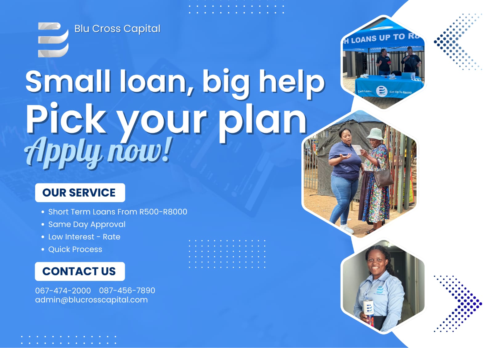 BluCross Capital – Small Loan Big Help, Pick Your Plan, Apply Now